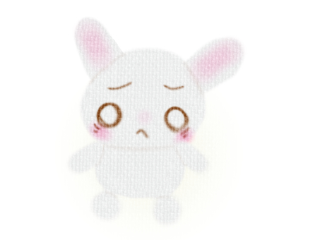 悲しいうさぎ うさぎ,泣き顔,かわいい,マスコット,キャラクター,ぬいぐるみ,キャンバスのイラスト素材