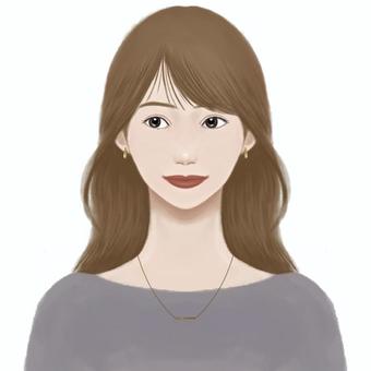 アクセサリーを着けた女性　バストアップ 女性,バストアップ,アクセサリー,秋,ネックレス,イヤリング,目配せ,ピアス,アイコンのイラスト素材