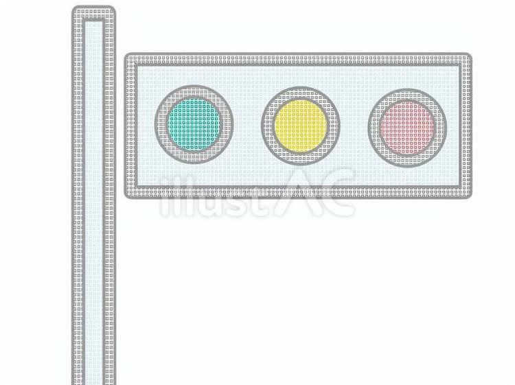 信号機(ブルー) 信号機,ブルー,水色のイラスト素材