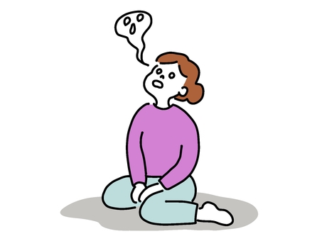 魂が抜けた女性 魂,抜けた,白目,疲れ,無気力,放心,女性,人,シンプル,手描きのイラスト素材