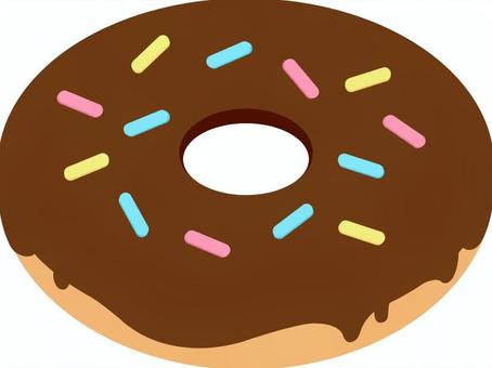 チョコレートドーナツ チョコレートドーナツ チョコレート,ドーナツ,かわいいのイラスト素材