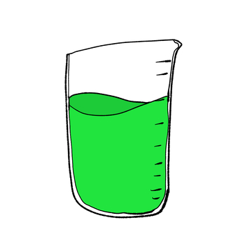 緑の液体　アイコン アイコン,ピクトグラム,マーク,緑,液体,ビーカー,理科,実験,学校のイラスト素材