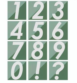 番号・数字アイコン 番号,数字,マーク,アイコン,ナンバリング,緑色のイラスト素材