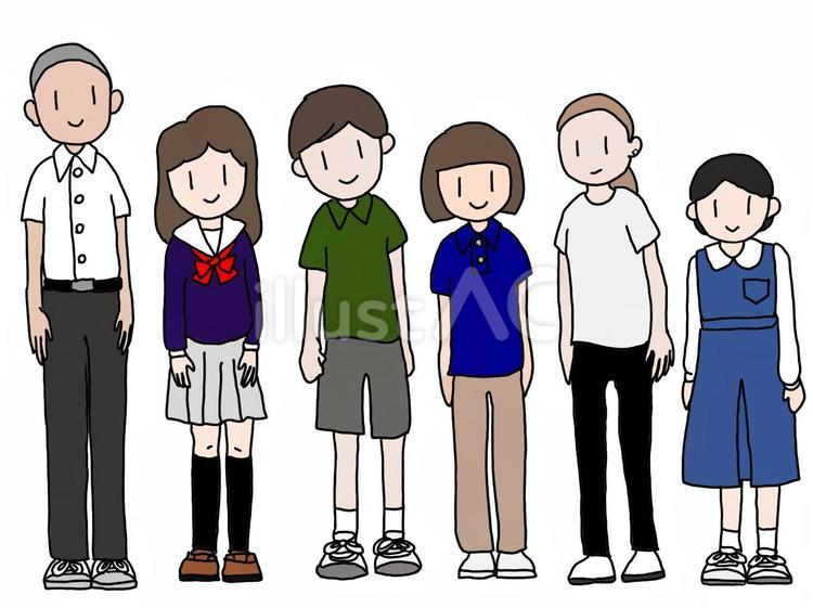 学生の様々なスタイル 多様性,若者,学生のイラスト素材