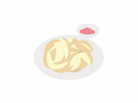 フライドポテトのミニマル フライドポテト,居酒屋,飲み会,晩酌,定番,二次会,宴会,一品,ミニマルのイラスト素材