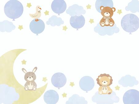 お祝いの背景08ベビー 背景,壁紙,フレーム,お祝い,誕生日,出産祝い,イベント,かわいい,おしゃれ,ナチュラルのイラスト素材