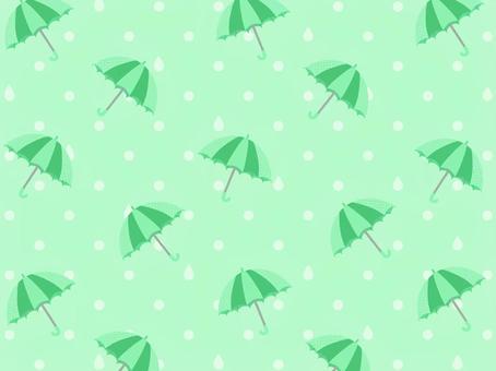 傘 いっぱい（緑）背景 傘,雨具,道具,水玉,丸,円,雫,背景,壁紙,たくさんのイラスト素材