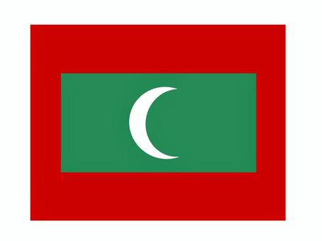 モルディブ モルディブ,国旗,掲揚,軍旗,弔旗,イラストのイラスト素材