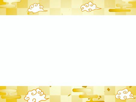 正月和風和柄年賀状 年賀状,和柄,和風,正月,可愛い,美しい,ベクター,紙吹雪,パーティー,お祝いのイラスト素材