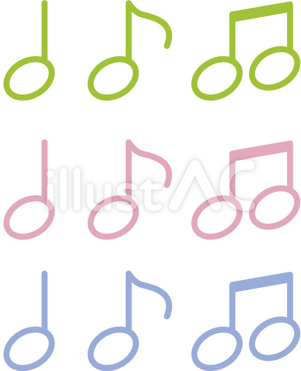 音符 音譜,おたまじゃくし,音楽のイラスト素材