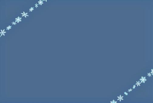 雪の結晶背景（ネイビー）