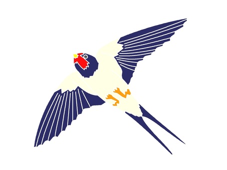 Impressive flapping swallow icon, swallow, fly, flapping, JPG and PNG