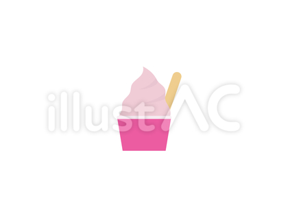 カップソフトクリームアイコンB:いちご