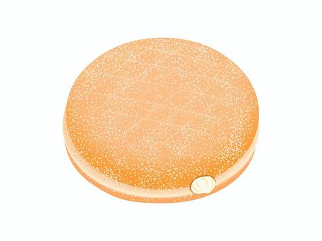 クリームドーナツ（ホイップクリーム） ホイップクリーム,洋菓子,スイーツ,ドーナツ,イーストドーナツ,おやつ,お菓子,甘い,食べ物のイラスト素材