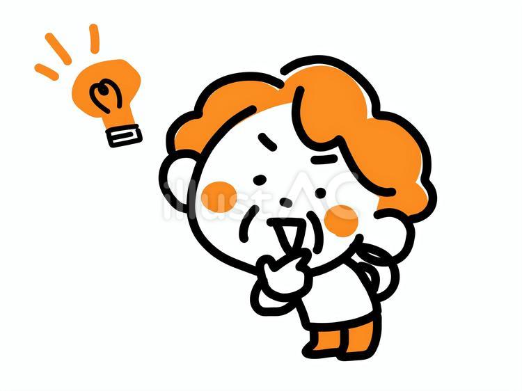アイデアを閃くおばあさん 閃く,アイデア,閃きのイラスト素材