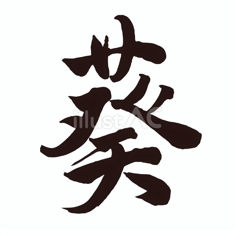 葵　筆文字　 葵,筆文字,名前のイラスト素材