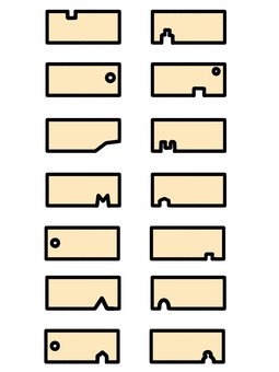 切符コレクション 切符,穴,収集,コレクター,セット,ホビー,14枚,形,大人,趣味のイラスト素材