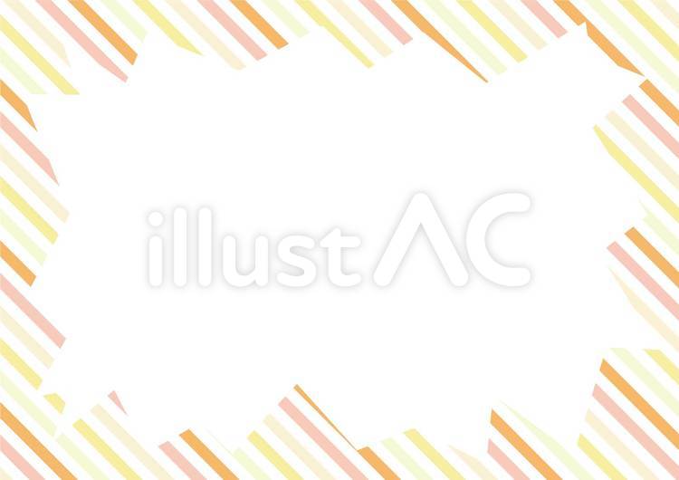 秋っぽいギザギザフレーム ギザギザ,かわいい,ポップのイラスト素材