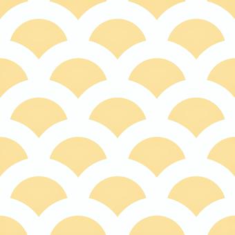 テクスチャ　光の鱗 半円,鱗,模様,パターン,配列,対称,曲線,黄,調和,連続性のイラスト素材
