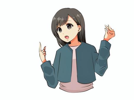 Illustration, female, 20 generations, 30 generations, 