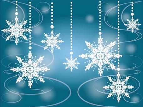 Snow crystal ornamental background ④, , JPG, PNG and AI