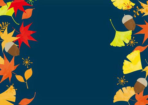 おしゃれな夜と秋の植物の背景素材