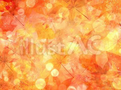 水彩テクスチャ(秋の植物・紅葉背景)