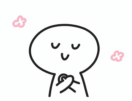 自分を抱きしめる・大切にする　自己肯定感 抱きしめる,棒人間,自分を抱きしめる,自分,自分を大切にする,自己肯定感,好き,自己愛,かわいい,手描きのイラスト素材
