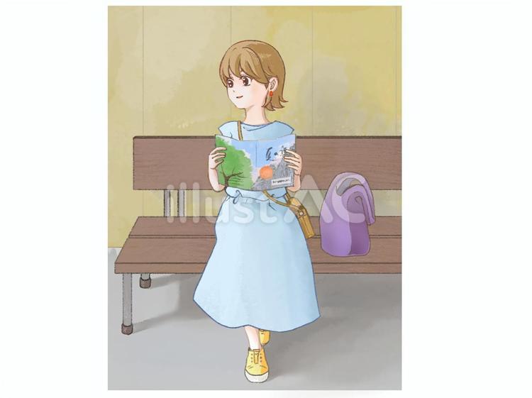 夏の小旅行のイラスト 夏,旅,小旅行のイラスト素材