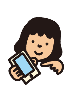 woman using smartphone, , JPG, PNG and AI