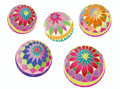 お正月飾り・お祝い・てまり縁起物 てまり,縁起,お正月,お祝い,出産,結婚,飾り,和風,新年,魔除けのイラスト素材