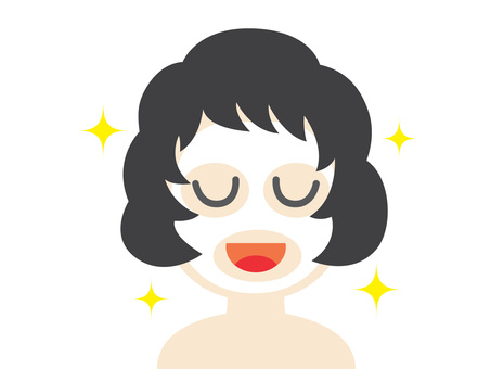 Woman doing face pack 02, , JPG, PNG and AI