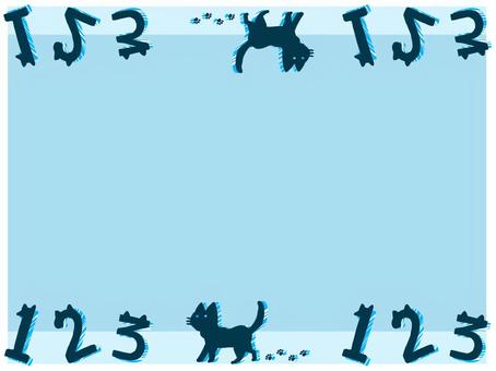 猫の数字背景