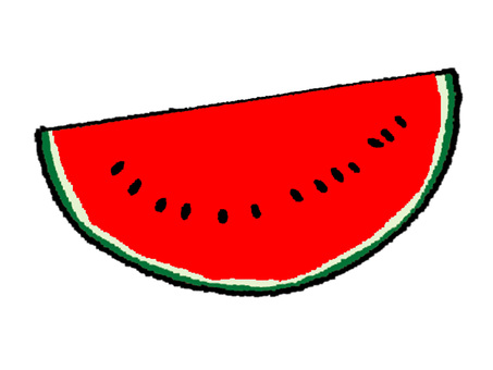 スイカ スイカ,食べ物,夏,pop調,手描き,挿絵,ワンポイント,素材,商用可,無料のイラスト素材