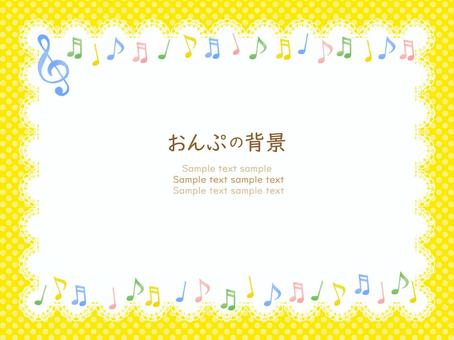 音符の背景19 音符,音楽,楽譜,背景,フレーム,レース,水彩,手描き,枠,ピアノのイラスト素材