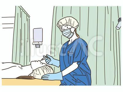 男性患者に手術をする女性医師