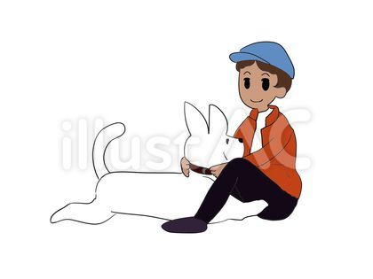 少年と犬