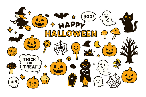 ハロウィン素材詰め合わせ　透過済