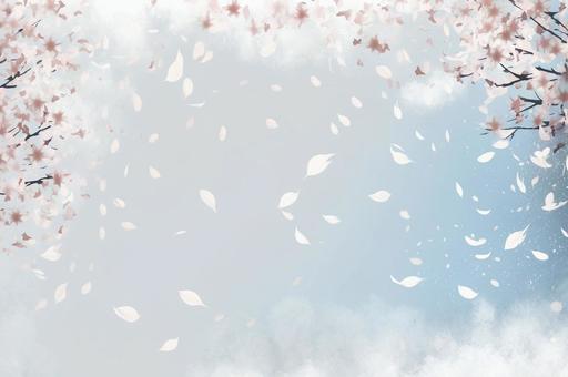 桜散る 桜吹雪のイラスト 1 桜散る 桜吹雪のイラスト 1 ピンク,背景,和風のイラスト素材