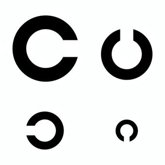 ランドルト環　視力検査 ランドルト環,視力検査,視力測定,健康診断,ランドルト,診断,視標,黒,透過,患者のイラスト素材