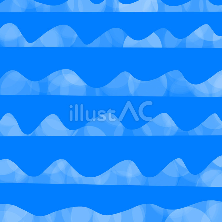青い海と白波の背景イラスト 海,波,白波のイラスト素材
