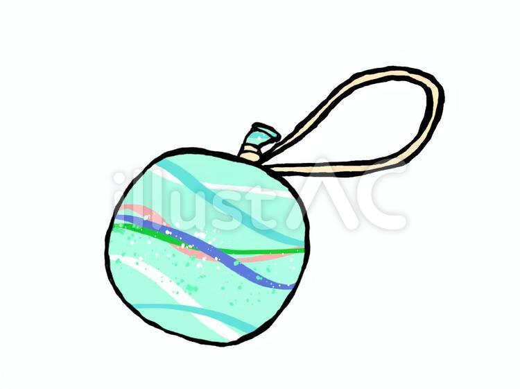 緑色の水風船 水風船,ヨーヨー,縁日のイラスト素材