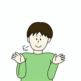 お手上げポーズの男性 男性,人物,シンプル,お手上げ,ポーズ,困り顔,ため息のイラスト素材