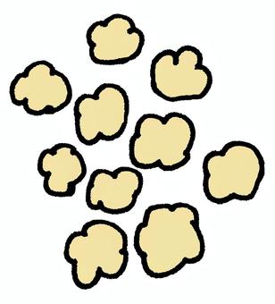 あられ あられ あられ,おやつ,お菓子,米,お茶請け,一服,おつまみ,煎餅,食べ物,ゆるいのイラスト素材