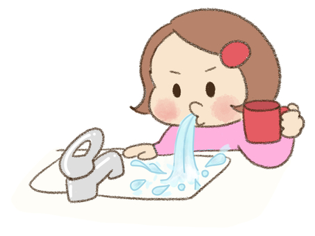 くちゅくちゅぺする女の子 くちゅくちゅぺする女の子 視覚支援,お支度ボード,絵カード,スケジュール,子ども,女の子,うがい,口,ゆすぐ,くちゅくちゅぺのイラスト素材