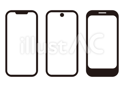 シンプルなスマホのアイコン 3種セット