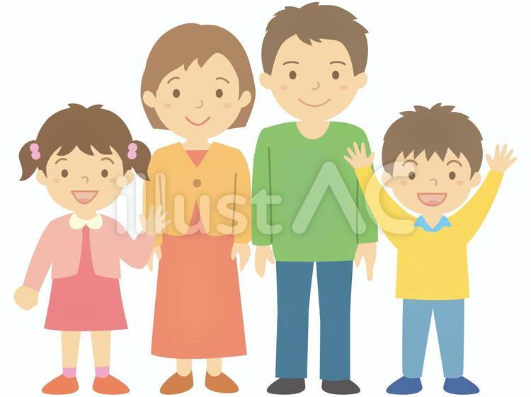 核家族 家族,核家族,親子のイラスト素材