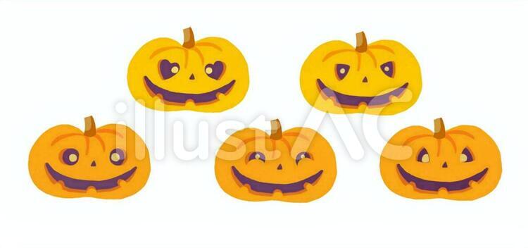 ハロウィンのかぼちゃver.１ かぼちゃ,ハロウィン,ジャックオランタンのイラスト素材