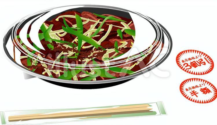 レバニラ　中華　中国　テイクアウト レバニラ,中華,中国のイラスト素材