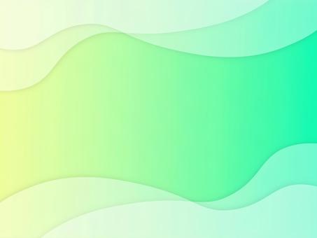 シンプルな透明感ウェーブ背景 緑 背景,グラデーション,緑,黄緑,フレーム,流体,波,透明,シンプル,流体シェイプのイラスト素材